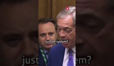 MPs groan after Nigel Farage's 'two-tier' justice jibe at PMQs #news #shorts