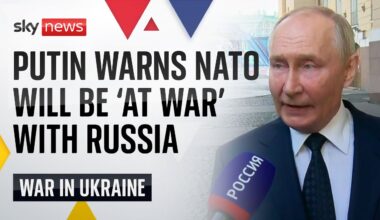 Putin warns NATO will be 'at war' with Moscow if Ukraine fires long-range missiles at Russia