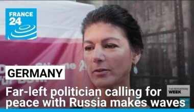 Far-left politician calling for peace with Russia makes waves in Germany • FRANCE 24 English