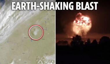 Ukraine's 'spectacular' drone strike seen from SPACE as huge Russian depot blasts spark earthquake