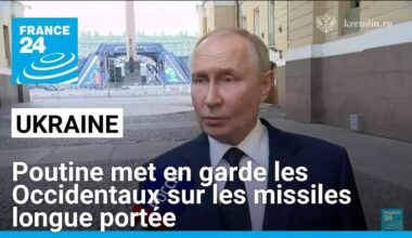 Vladirmir Poutine met en garde les Occidentaux sur les missiles longue portée pour l'Ukraine