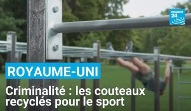 Contre la criminalité au Royaume-Uni, des couteaux recyclés en matériel de musculation