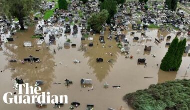 Drone footage reveals scale of flooding across Europe