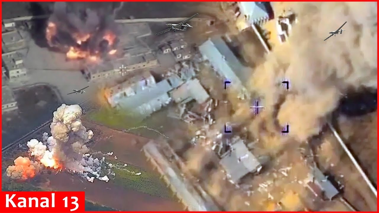 Ukrainian drone attacks cause major damage to three large Russian military warehouses