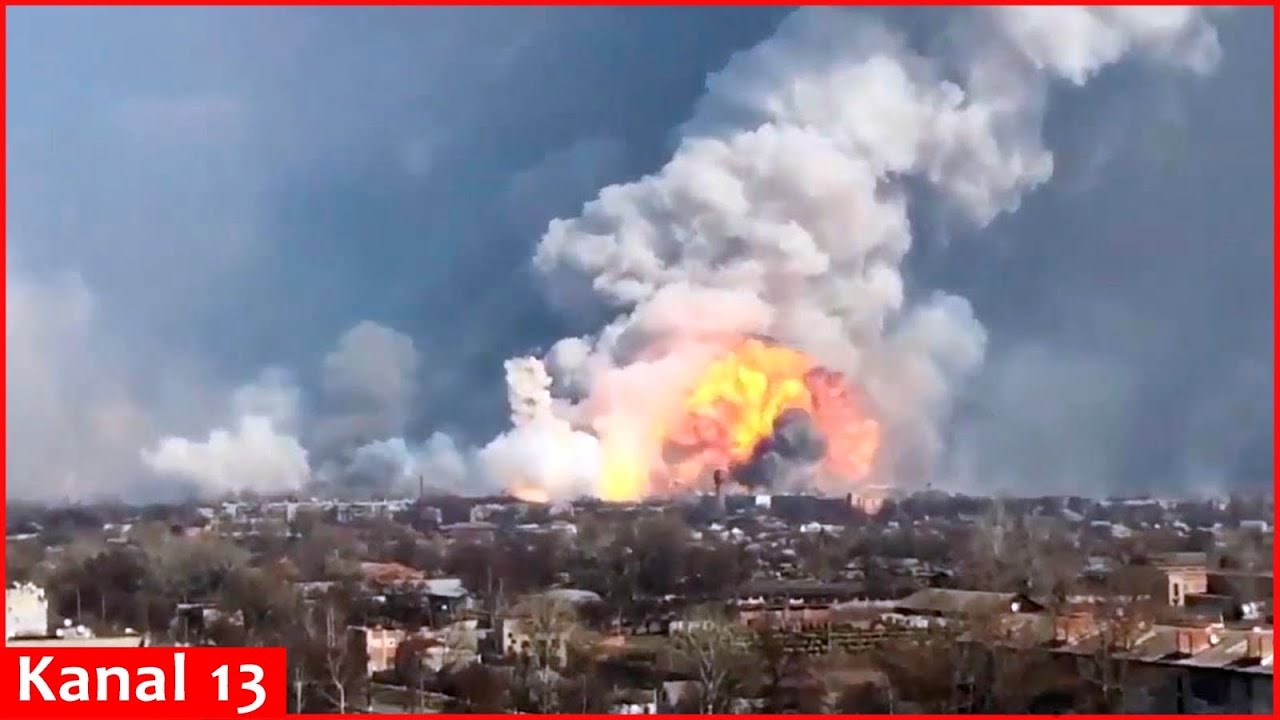 Thousands of tons of Belarusian missiles explode, destroyed in huge depot that Ukraine hit in Russia