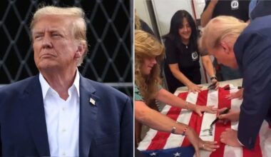 Disgraceful': Donald Trump Ridiculed For Signing American Flag During September 11 Anniversary