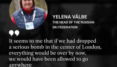 Head of Russian Ski Federation Yelena Välbe Expresses Desire to Bomb London