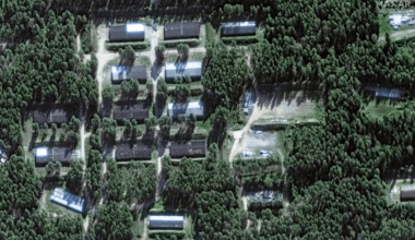 "Maxar collected a trove of new high-resolution satellite imagery showing the damage to Russian ammunition depots in western southern Russia. Starting off with the before / after shots of the ammo storage buildings at the Oktyabrski depot. "-George Barros