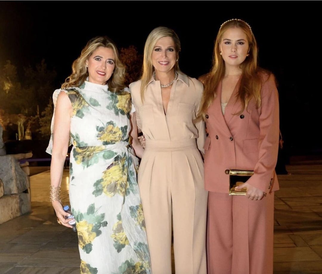 Queen Maxima and the Princess of Orange joined the deposed Greek and Serbian royal families for a concert in Greece