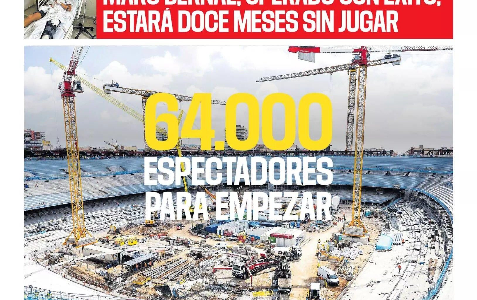 64,000 SPECTATORS TO START | Barça assures that both the planned deadlines and the budget are being met. The goal is to play the first match at Camp Nou before the end of the year.