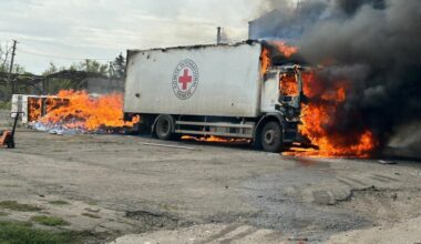 Another Russian war crime. Today, the Russians attacked the vehicles of the humanitarian mission of the International Committee of the Red Cross in Donetsk region. Three people were killed. September 12, 2024.