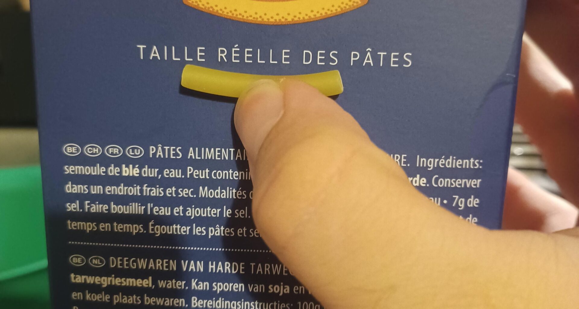 Après, ça change rien, ça reste 1kg de pâtes