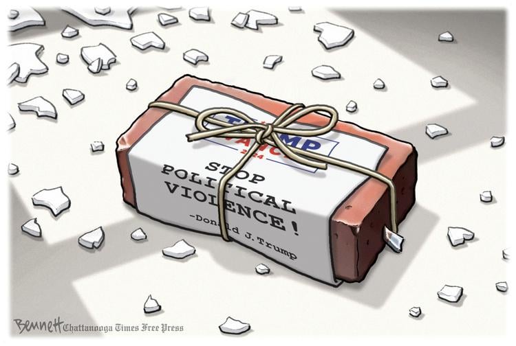 Stop Political Violence ! Clay Bennett 9-18-24