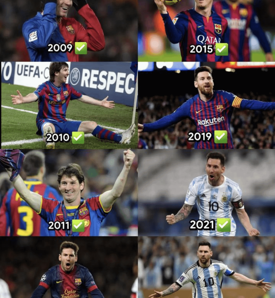 What is your favourite messi? Mine is 2019