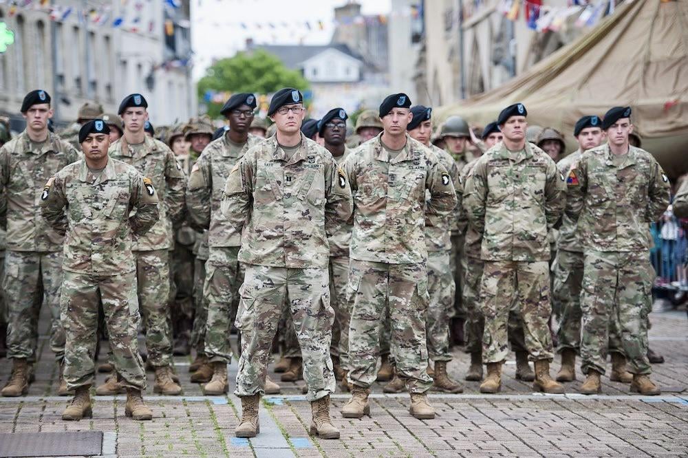 US Army 101st Airborne paratroopers preparing to stage in Cyprus.   First wave arriving.