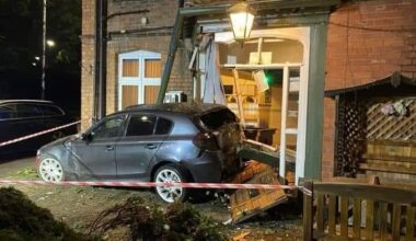 Just a friendly reminder: driving into the pub is a bad idea