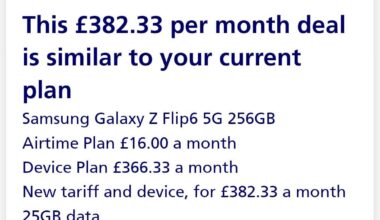 O2, mate, I was paying £36 a month total before my device plan ended. Are you ok?