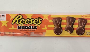 My last vestige of the Paris Games - final pack of Reese's peanut butter "Medals"