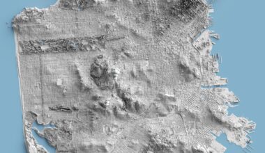 [OC] Detailed relief map of San Francisco created from LiDAR data with ReliefViz