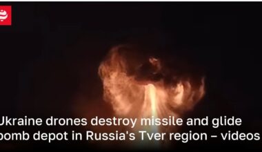 Ukraine drones destroy missile and glide bomb depot in Russia's Tver region – videos