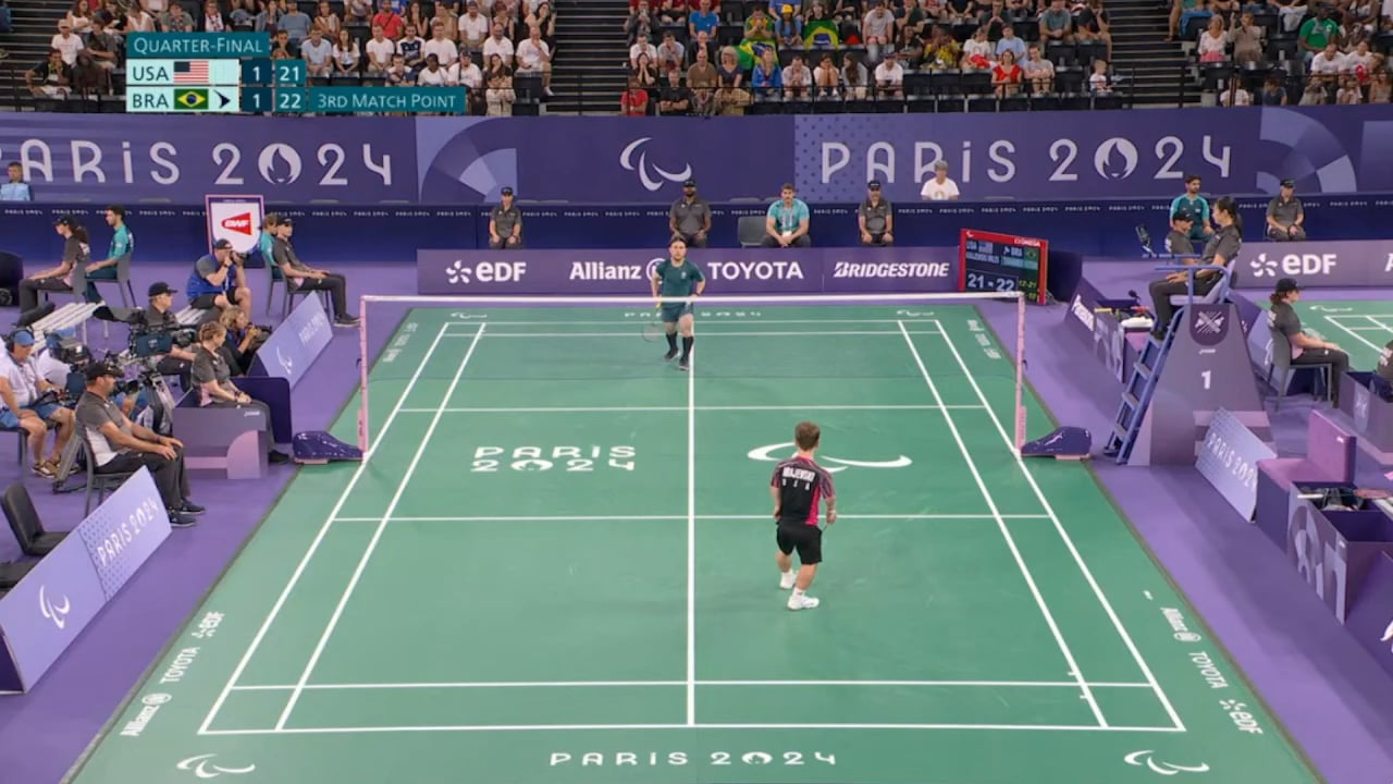 Parabadminton: Crazy rally to end this men's singles SH6 match!