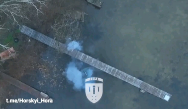 Ukrainian pilots of the Recon Strike Group "Hora" hit and destroyed numerous Russian boats with drone dropped ammunition. Southern front in Ukraine, presumably on the Dnieper river. September 2024.