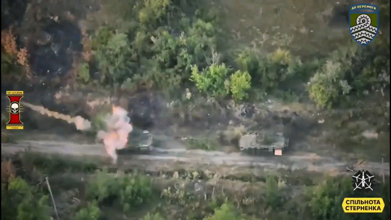 Ukrainian FPV pilot performs incredible flip and airburst into a Russian AFV (59th Motorized Brigade) Sep. 1st publication.