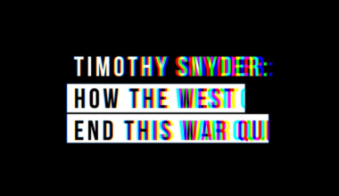 Timothy Snyder: how the West can end this war quickly. Why it is normal for ballistic missiles to rain down on Kyiv, but is somehow not normal for ballistic missiles from Ukraine to go into Russia? It has a great deal to do with imperial thinking, which West have accepted. Let Ukraine strike back!