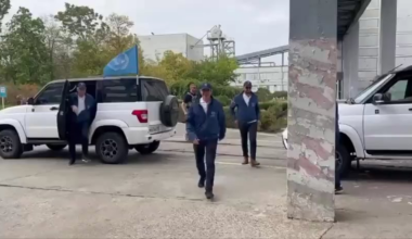 The "independent" head of the International Atomic Energy Agency, Rafael Grossi, hugs the Russian invaders at the temporarily occupied Zaporizhia NPP