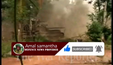 Sri Lankan 58th infantry regiment soliders protecting their tank from a ltte anti tank crew hidden in a house.(2005.12.17)