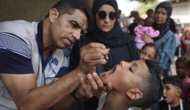 Polio vaccination targets surpassed for Gaza children, WHO says