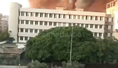 Another footage of the massive air strike by Israel in Beirut , Lebanon