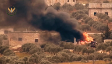 NLF ATGM strike successfully destroys an SAA tank in Dadik, Idlib - 2020