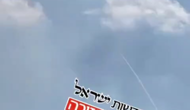 Iron Dome interceptor pulls high-g maneuver, Northen Israel, Sep 21st