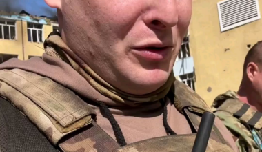 Ukrainian tank commander of the 54th Mechanized Brigade can not understand why the Russian Army shelled a school not used by the military and located far behind the contact line. Siversk region. September 2024.