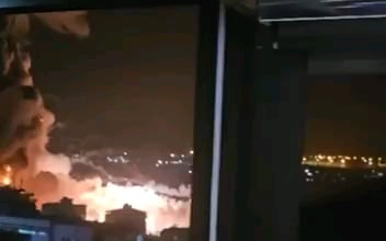 Surreal footage of another Israeli airstrike on a Hezbollah target in Beirut.