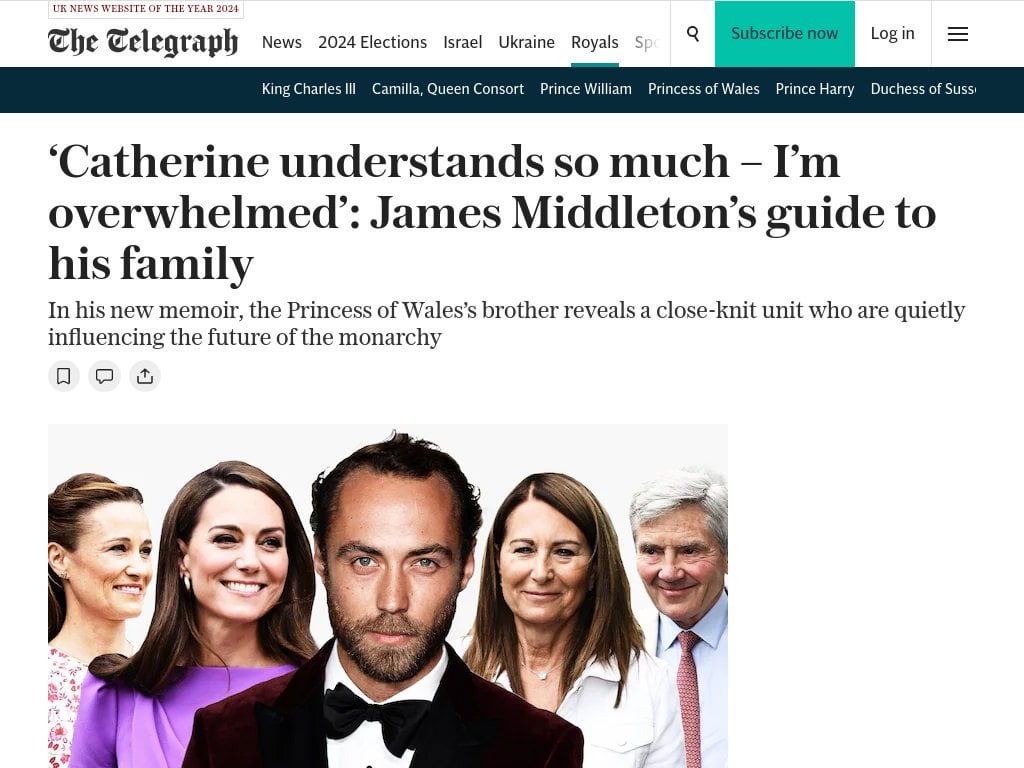 Catherine understands so much – I’m overwhelmed’: James Middleton’s guide to his family