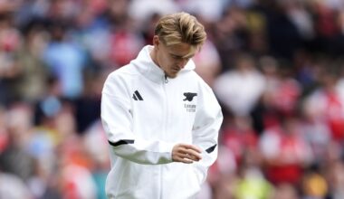 Martin Odegaard: Arsenal captain a doubt for North London derby against Tottenham with ankle injury