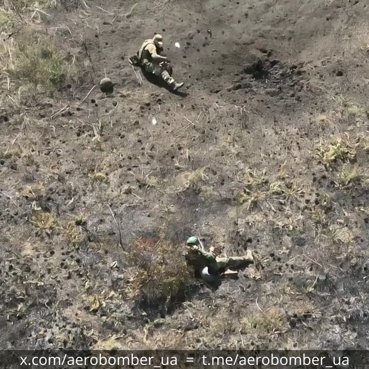 NSFW: Ukrainian 30th Mechanized Brigade's "Aerobomber" pilots hit Russian infantry with drone dropped ammunition