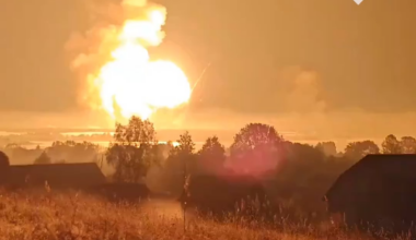 Huge explosions seen in Russia's Tver Region as Ukraine hits ammunition depot