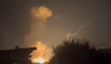 IDF airstrike destroyes a Hezbollah rocket storage, setting it ablaze, Lebanon, a few weeks ago