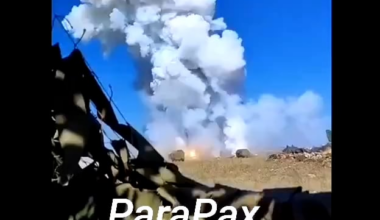 Russian soldier records a Ukrainian Neptune missile about to hit their already exploding S-400 battery at Cape Tarkhankut in Crimea (August 23rd, 2024)