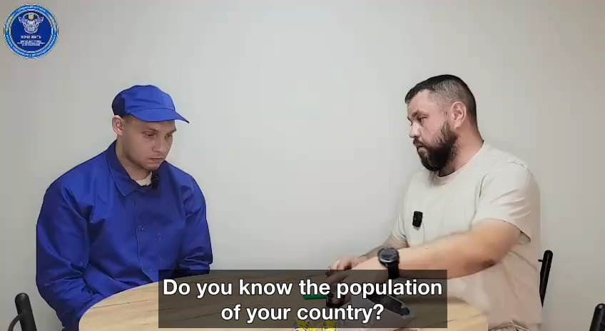 It's quite common for Russian POWs to be unaware of their country's total population, but this is next level