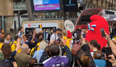 Belgium team leaving from Gare du Nord