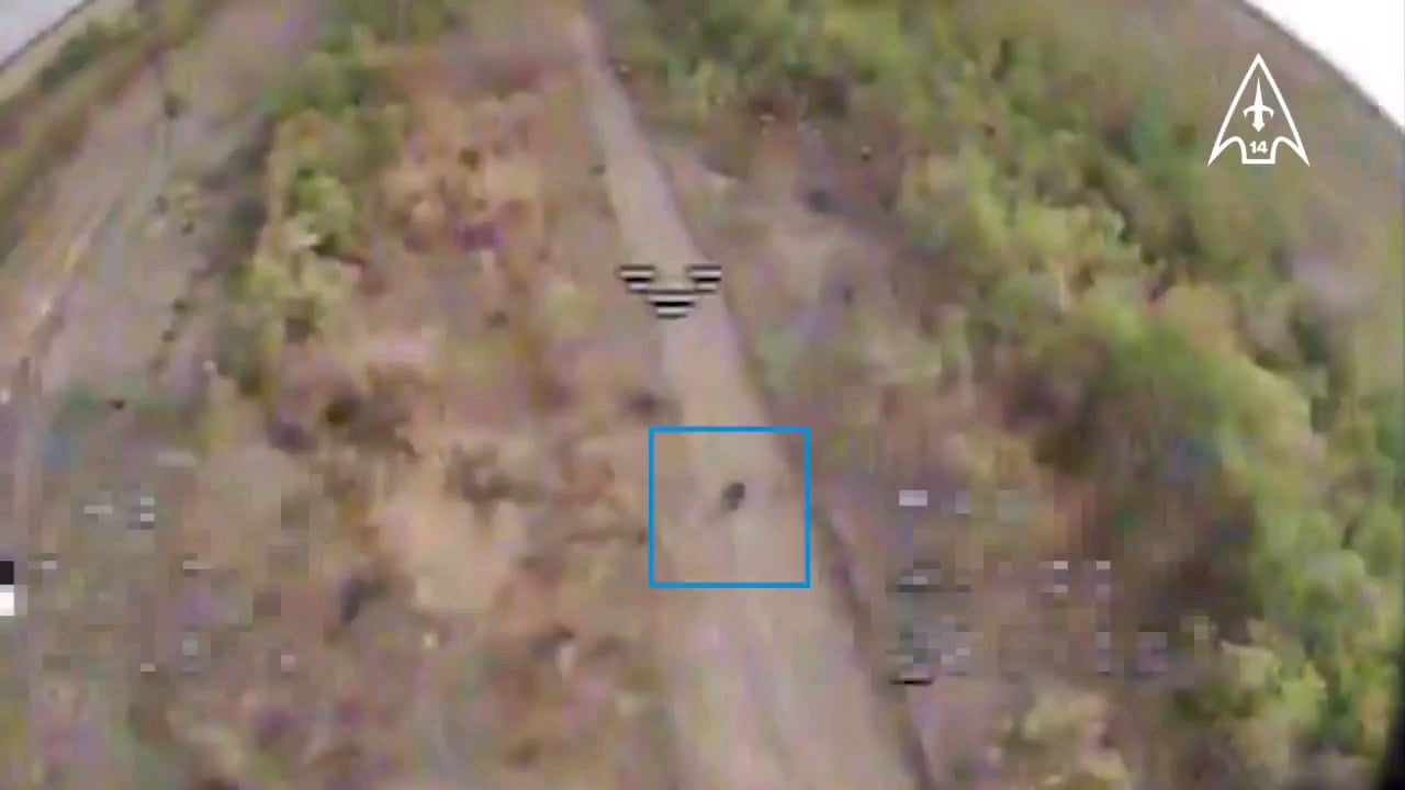 Ukrainian 14th Regiment of UAV Complexes hit Russian infantry with FPV strike drones. Kursk Region - September 2024.