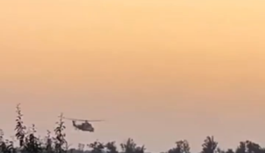 Ukrainian MI-24 Fires A Rocket Salvo At Russian Positions.