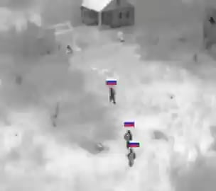 Nightvision footage of 3 russians being eliminated by small arms and a drone near Pokrovsk