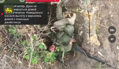 Extremely brutal footage: Ukrainian 60th Mechanized Brigade's "Vidar" drone team used drone dropped ammunition and FPV strike drones to target Russian infantry in a tree line, resulting in succesful hits on four visible occupants. Kremmina sector, possibly near Yampolivka, September 2024. NSFW!!!