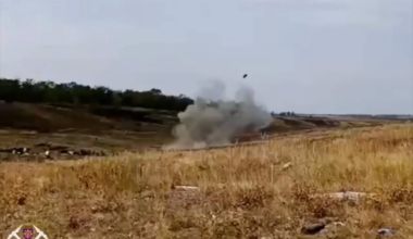 Succesful testing of a drone with a grenade launcher.