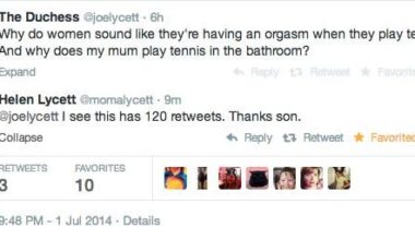 When your mum replies to your tweet